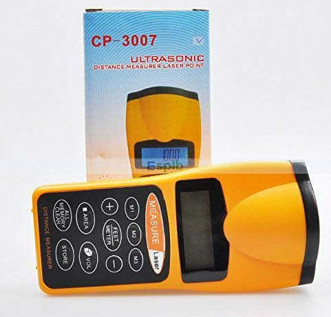 Ultrasonic Distance Measure Meter Laser Pointer 60Ft and 80Mt with LCD Display