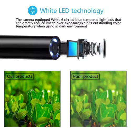 3 in 1 Semi-rigid Micro USB Type C endoscope Borescope waterproof pipe snake camera