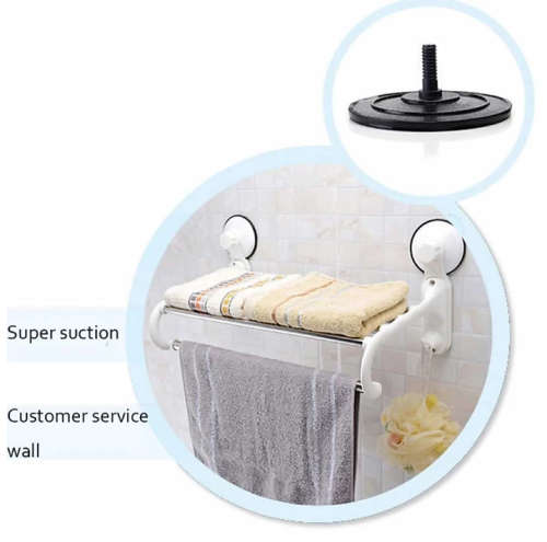 medium size towel stand with 5 crossbar , 2 hook hanger rack with magic suction cup