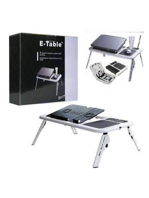 Portable And Adjustable Folding Laptop Table E-Table with Cooling Fans