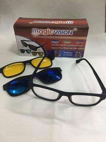 Magic Vision 3 in 1 magnatic Glasses