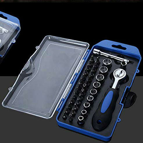 38 in 1 Combination Ratchet Sockets Wrenches Electical Tool Set Interchangeable