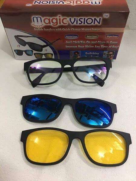 Magic Vision 3 in 1 magnatic Glasses