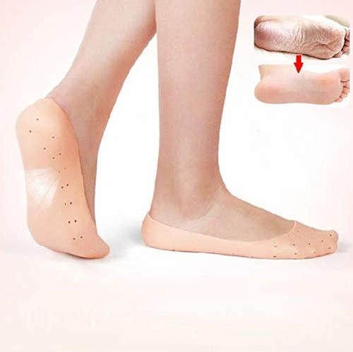 Anti Crack Full Length Silicone Foot Protector Moisturizing Socks for Foot-Care and Heel Cracks