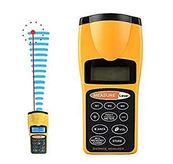 Ultrasonic Distance Measure Meter Laser Pointer 60Ft and 80Mt with LCD Display