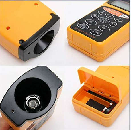 Ultrasonic Distance Measure Meter Laser Pointer 60Ft and 80Mt with LCD Display