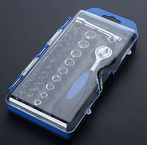 38 in 1 Combination Ratchet Sockets Wrenches Electical Tool Set Interchangeable