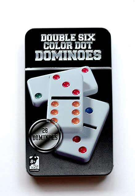 Double Dot Dominoes Set with Tin Case