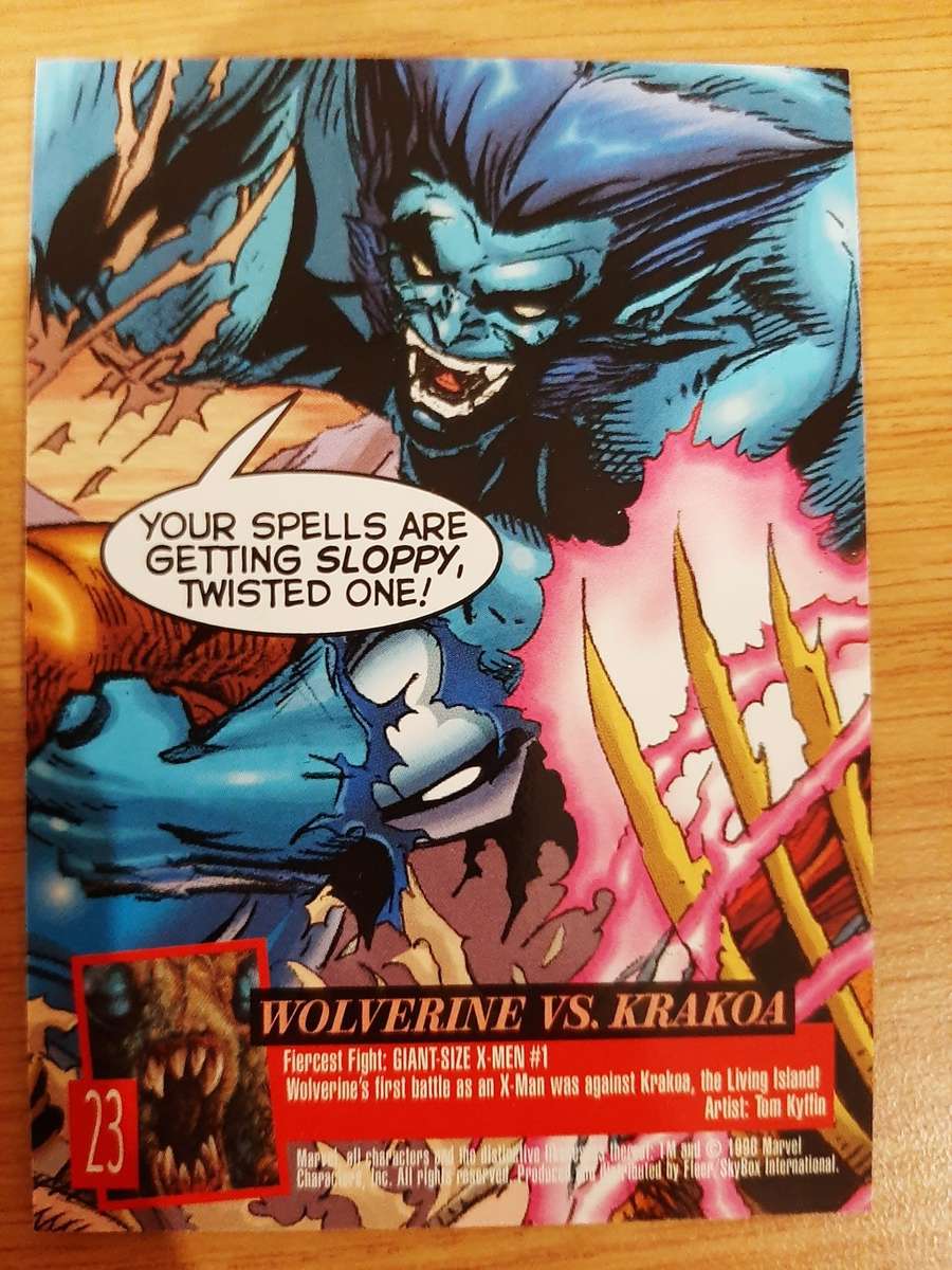 Fleer-Ultra X-Men Second Genesis #23, Wolverine vs. Krakoa