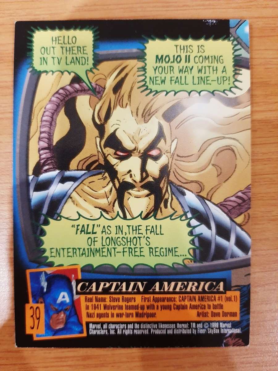 Fleer-Ultra X-Men Allies #36, Captain America