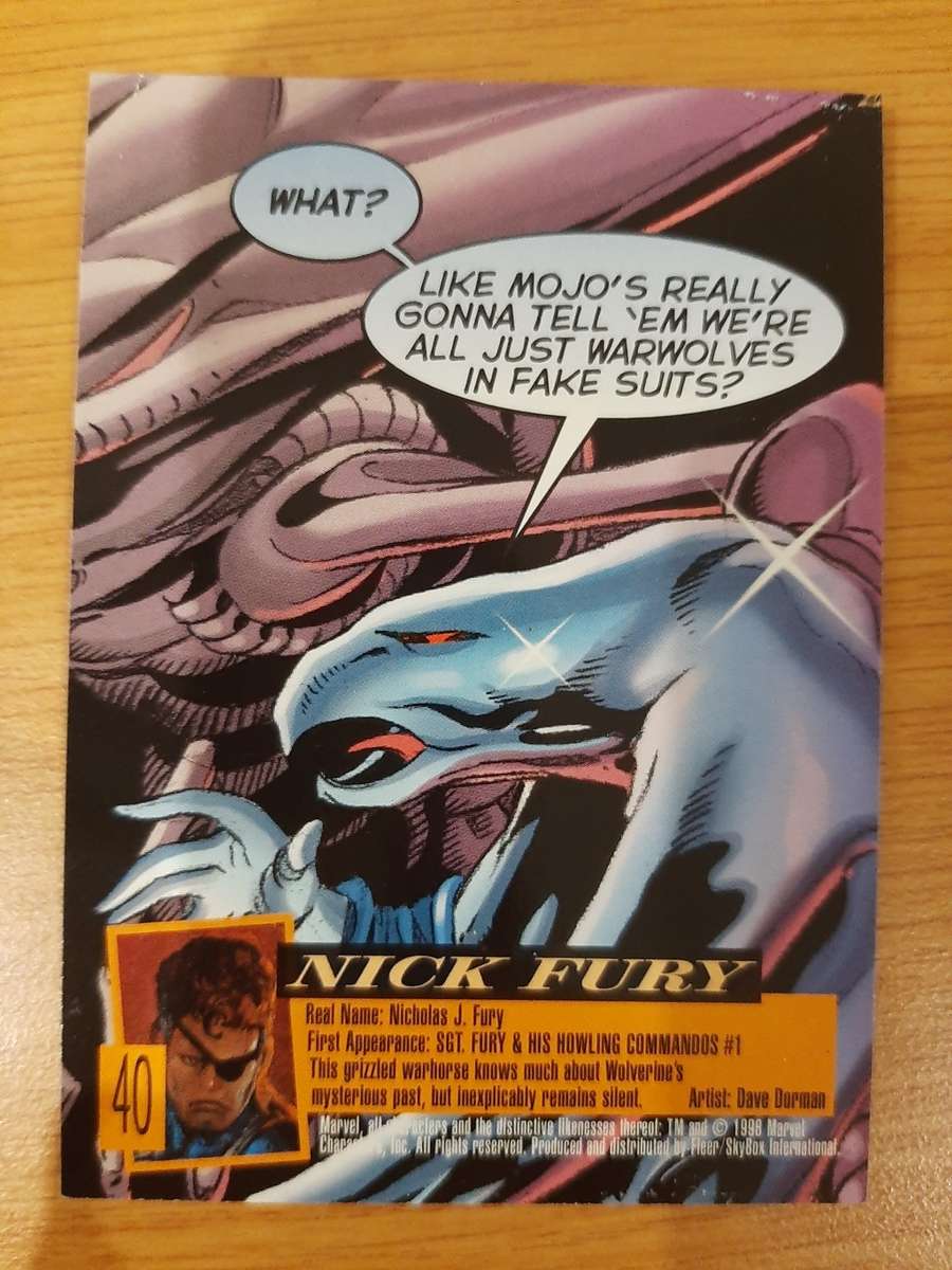 Fleer-Ultra X-Men Allies #40, Nick Fury