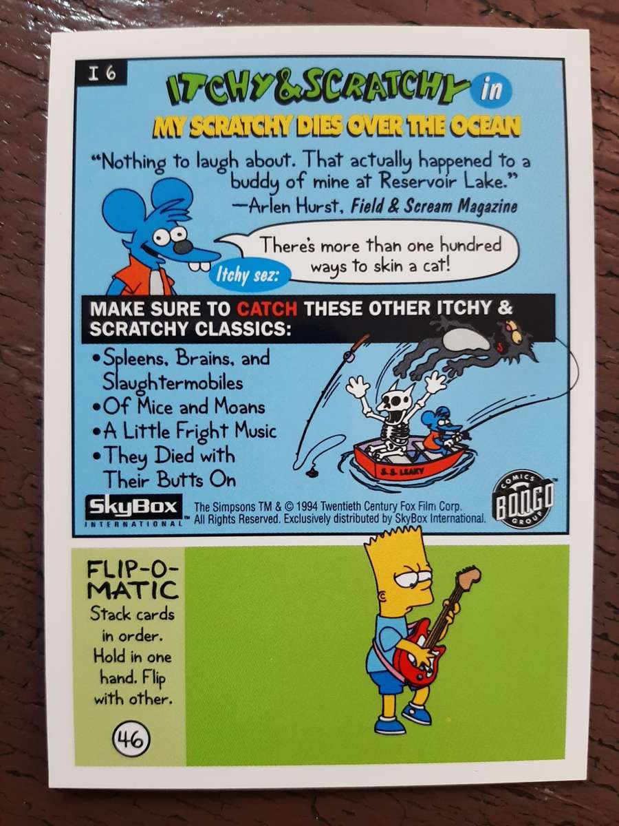 Itchy and Scratchy #46, My Scratchy dies over the ocean