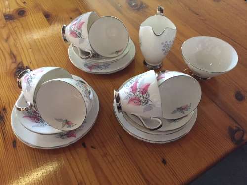 Royal Albert Fancy Free Vintage China Tea Set c.1950s