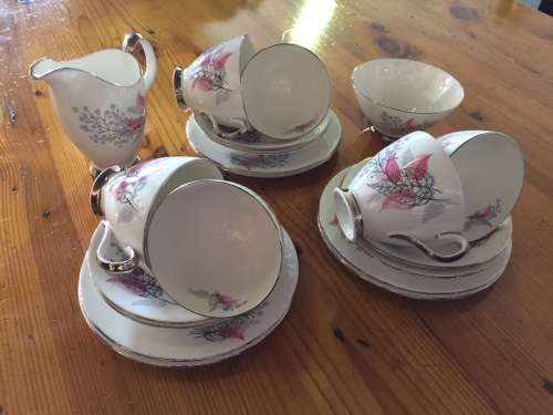 Royal Albert Fancy Free Vintage China Tea Set c.1950s