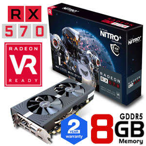 AMD Radeon RX570 Sapphire Nitro+ 8GB OC edition