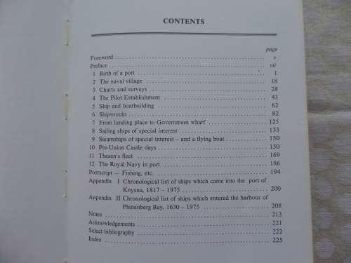 Knysna the Forgotten Port: The maritime story by M Parkes & V M Williams