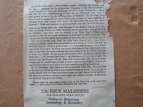 South West Part of  Africa by Herman Moll