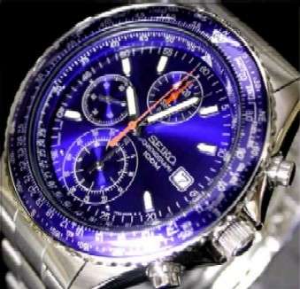 SEIKO MENS CHRONOGRAPH FLIGHTMASTER PILOT WATCH SND255
