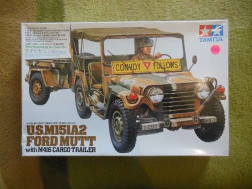 TAMIYA 1/35 SCALE US M151A2 FORD MUTT WITH M416 CARGO TRAILER
