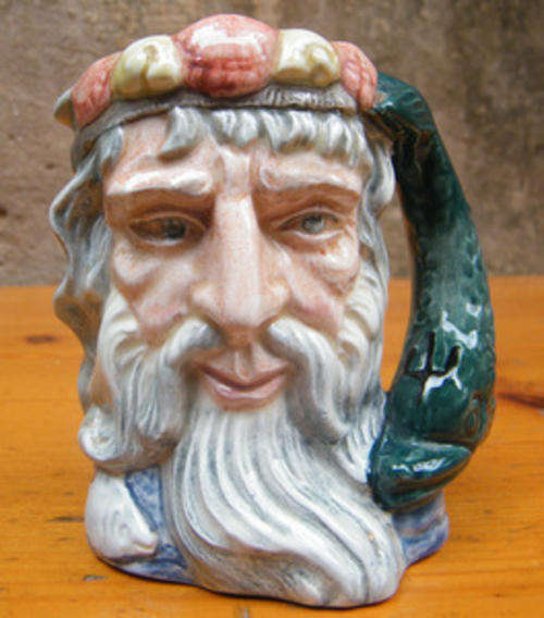 Royal Doulton Small Character Mug - Neptune (D6552)- 9.5cm tall - Valued at R500