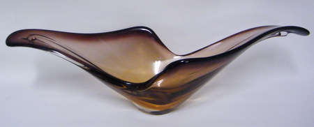 MURANO - VERY LARGE!!!  Art Glass Bowl with Pulled Edges - EXQUISITE - 63cm wide, 3.7kg!!!!