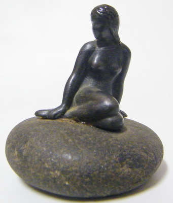 Bronze - Figure of a Mermaid resting on a Rock