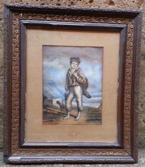 Antique 19thC Watercolour in vintage Frame - Appears to be of Dutch Origin - RARE and Collectible!!!