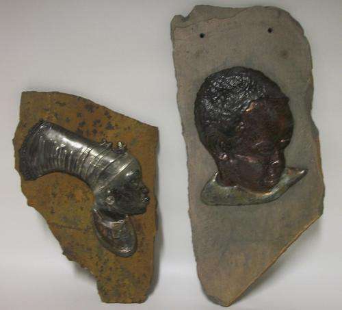 2 x Metal Art on Stone - Beautifully Crafted!