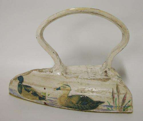 Falkirk Sad Iron - 11cm tall, 13cm long. 1.5kg - Decoupage Decorated