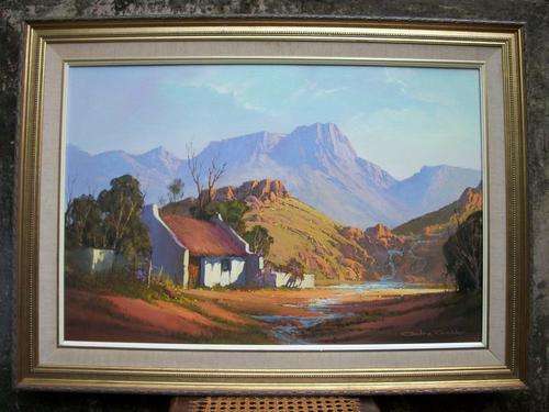 ***R16 000*** Andre Grobler - LARGE (1.1m x 80cm) Original Oil on Board, INVESTMENT ART!!!