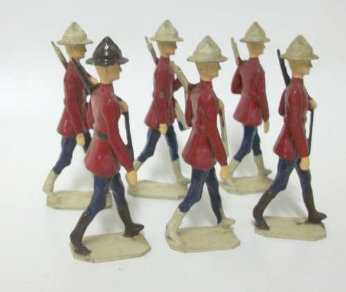 6 Lead Soldiers - Royal Canadian Mounted Police