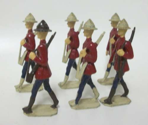 6 Lead Soldiers - Royal Canadian Mounted Police