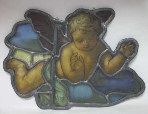 Cherub - Large Lead Glass Cherub - 54 x 40cm - 2.3kg