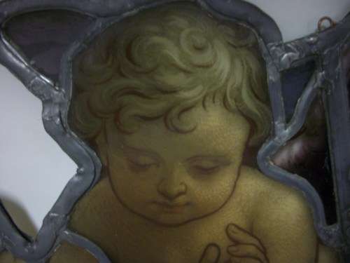 Cherub - Large Lead Glass Cherub - 54 x 40cm - 2.3kg