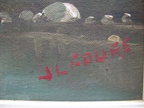 JL Faure (Sa 1931 - ) Oil on Board of a Cape homestead and Mountains - Large 94x64cm