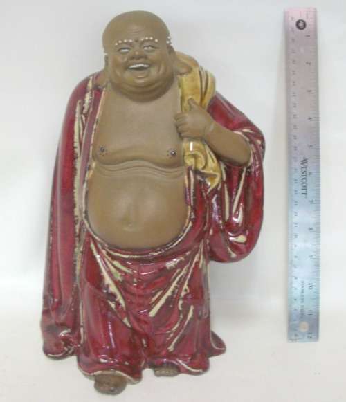 Large Ceramic Buddha with markings - Damage Free! - 30 cm tall, 2.3kg