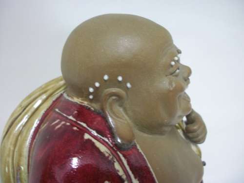 Large Ceramic Buddha with markings - Damage Free! - 30 cm tall, 2.3kg
