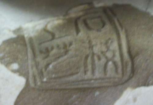 Large Ceramic Buddha with markings - Damage Free! - 30 cm tall, 2.3kg