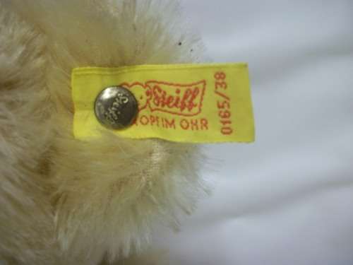 R3000! Genuine Steiff Cone Nose Teddy Bear 0165/38  - 37cm - Replica of 1909 Bear - Wool and Cotton