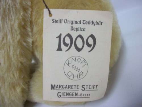 R3000! Genuine Steiff Cone Nose Teddy Bear 0165/38  - 37cm - Replica of 1909 Bear - Wool and Cotton