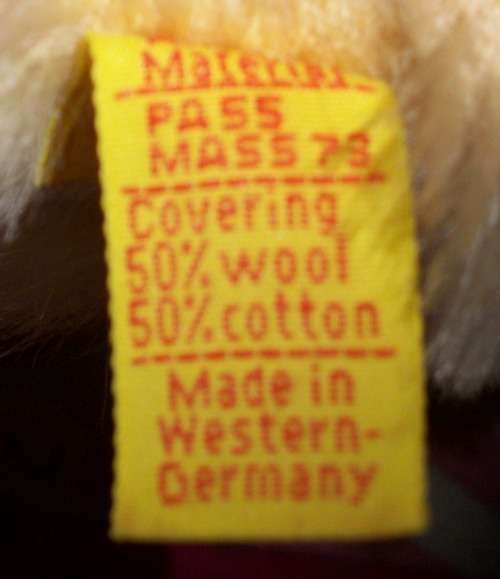 R3000! Genuine Steiff Cone Nose Teddy Bear 0165/38  - 37cm - Replica of 1909 Bear - Wool and Cotton