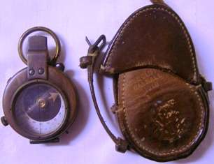 WW1 Prismatic Compass in Original Leather Case - RARE! R1 N/R