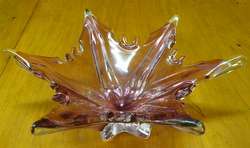 MURANO - Heavy Round Bowl with pulled edges  - Crazy R1 N/R