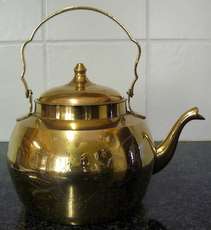 Brass Kettle with chased decor - STUNNING!!! R1 N/R
