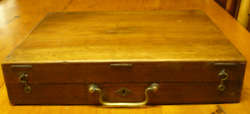 Vintage Wooden Box with partitions and brass handle and clips- RARE! R1 N/R!!!