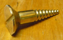 Solid Brass Screw Paperweight - Nice!