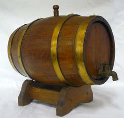 Large Oak Wine Barrel on Stand