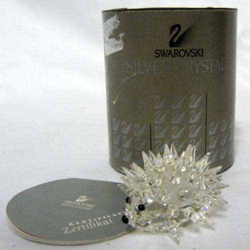Swarovski Crystal Hedgehog in original box and certificate - Cute! R1 N/R!!!