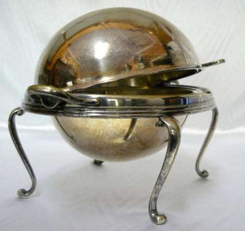 Large Footed Serving Dish with Retractable Domed Lid - Stunning - Angle Plate