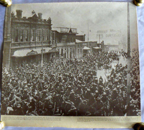 Large Print (43x40cm) of 1895 Photo - Boers on horses riding into JHB during Jameson Trial - R1 N/R!